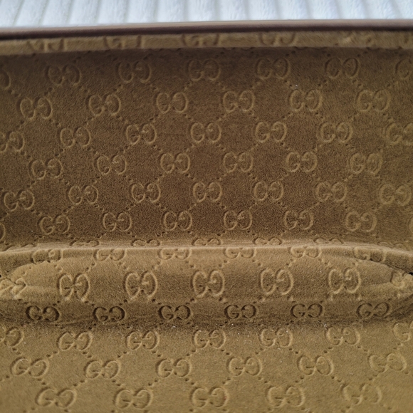 Authentic Gucci Hard Shell Bronze Metallic Eye Glass Case - Picture 6 of 6